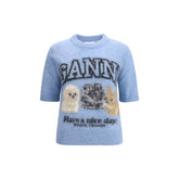Ganni Puppies short sleeve Sweater -   -  Ganni.